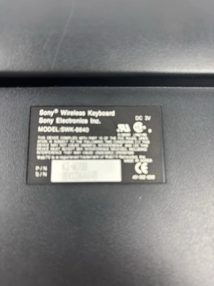Sony WebTv Wireless Keyboard KI-W200 Model: SWK-8640 1997 Tested works - Image 3 of 4