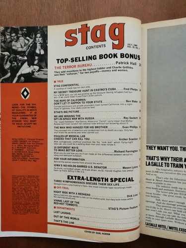 Vintage Stag Men's Adventure Pulp Magazine July 1965 Great Condition - Picture 2 of 2