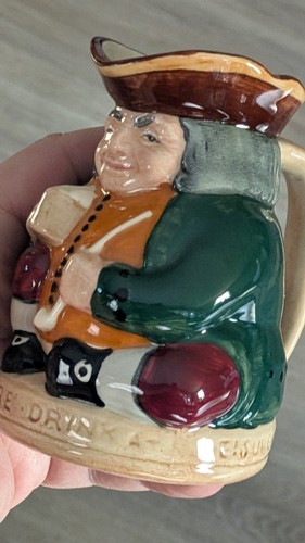 VTG ROYAL DOULTON ENGLAND HONEST MEASURE 4 1/4" TOBY JUG CREAMER 1984 - Picture 9 of 11