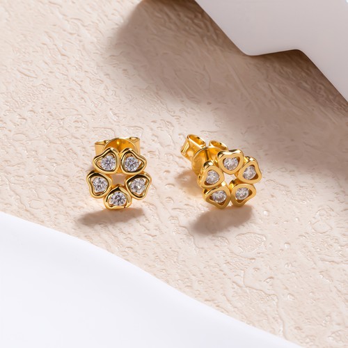 Hot Sale Moissanite Flower Pure Earrings 925 Silver Women's Luxury High Earring - Picture 13 of 23