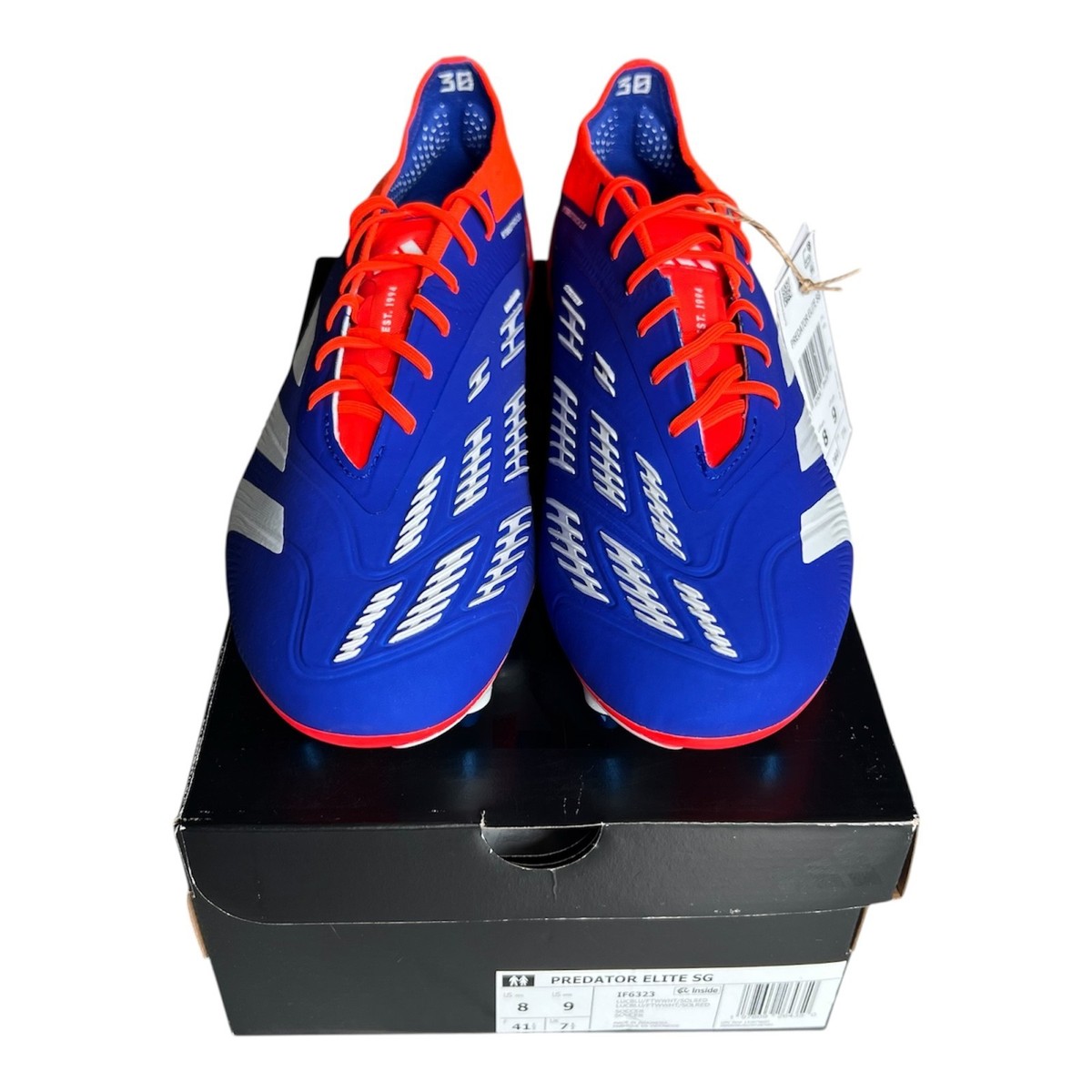 シューズ adidas Predator Elite SG 27.5 Adidas Predator Elite SG Grey Black Metallic Soccer Cleats