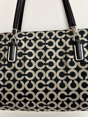 Coach Madison Op Art Sateen Kimberly Carry All Shoulder/Handbag/Purse 25624 - Picture 6 of 23