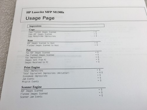 HP LaserJet Pro MFP M130FN All-in-One Printer 9 Pg Ct 100% - Picture 11 of 14
