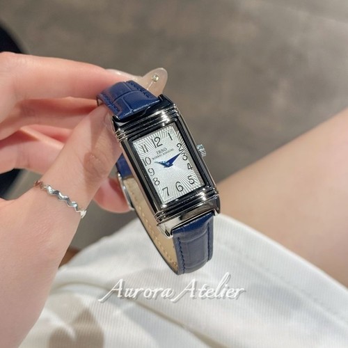 Retro Reverso Style Square Leather Quartz Watch - 2025 Slide Design 21mm Women - Bild 2 von 12