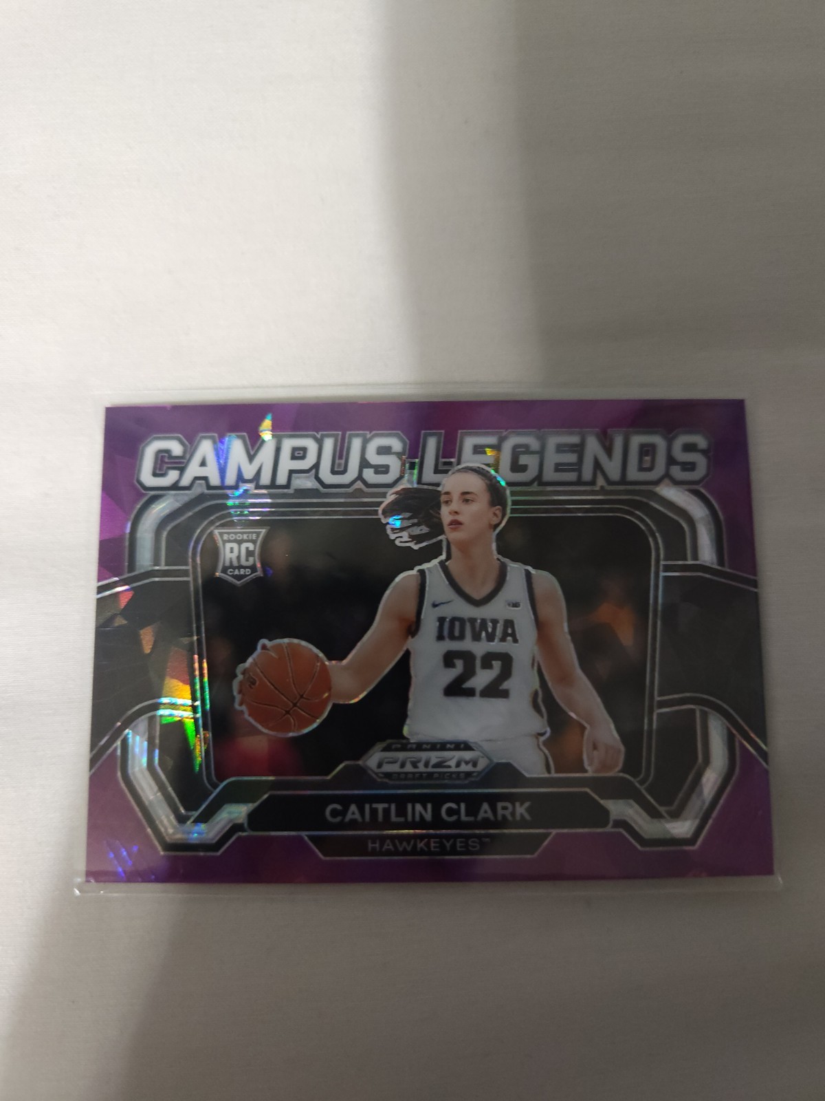 Caitlin Clark 2024 RC Prizm Draft Campus Legends Purple Ice Prizm /149 🔥