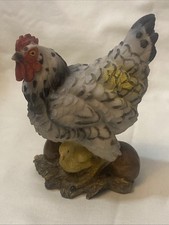 Resin Statue Chicken Chick Eggs Unbranded