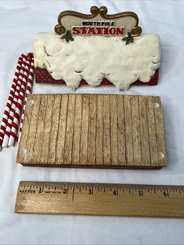 Enesco North Pole Village 1988 NORTH POLE STATION 876798 NO Box - Picture 23 of 24