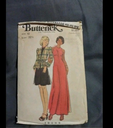 Vintage Butterick Sewing Pattern 3429 Size 10 UC FF **Evening Dress & Top - Picture 1 of 3