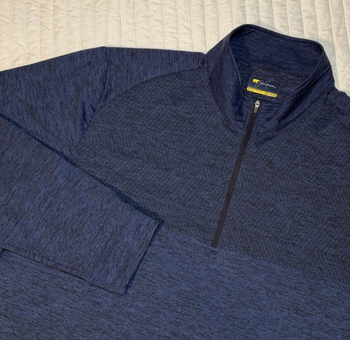 Jack Nicklaus Mens XXXL Blue Performance Stretch 1/4 Zip Golf Pullover - Picture 15 of 15