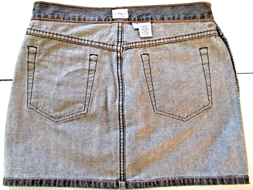 CALVIN KLEIN  "LOW RISE / GRAY DENIM MINI-SKIRT" ~(COTTON / SIZE 5 / LENGTH 15") - Picture 15 of 18