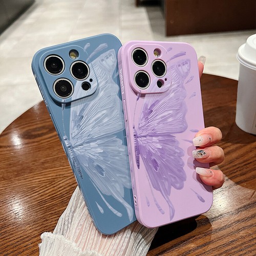 Butterfly Phone Case For iPhone 15 Pro Max 14 13 12 11 8 XR Slim Silicone Cover - Picture 6 of 24