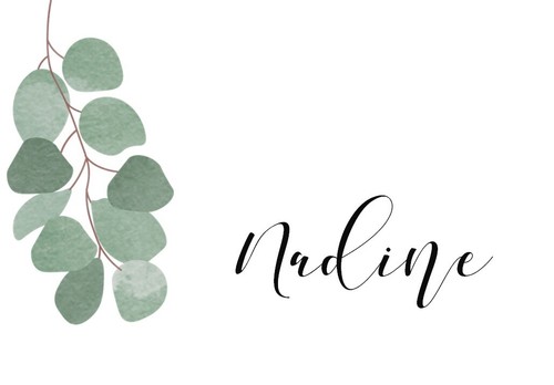 PERSONALISED Place Cards Wedding Name Meal Table Setting Eucalyptus Foliage PC44 - Picture 2 of 2