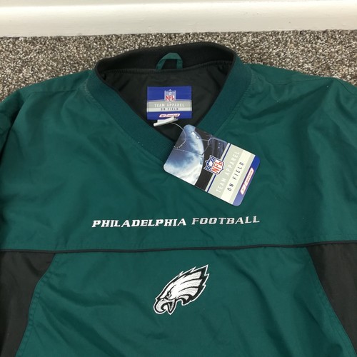 NWT Vintage Philadelphia Eagles Jacket Reebok Mesh Lined Windbreaker Mens XL Y2K - Picture 2 of 9