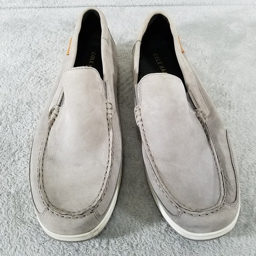 Cole Haan Zapatos Para Hombres 10 Gris Gamuza Cómodos Informales Mocasines C27065 - Imagen 6 de 10
