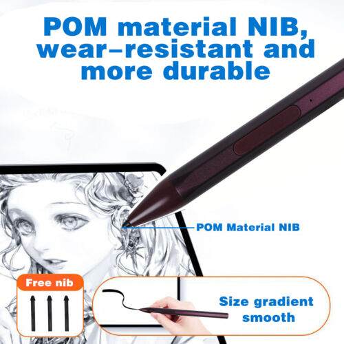 For Microsoft Surface Pro 7/6/5/4 Active Stylus Magnetic Smart Rechargeable Pen - Picture 14 of 57