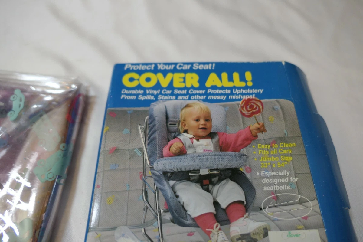 Vintage NEW OLD STOCK 1988 Safety 1st CAR SEAT COVER ALL 33x54 Clover price tag
