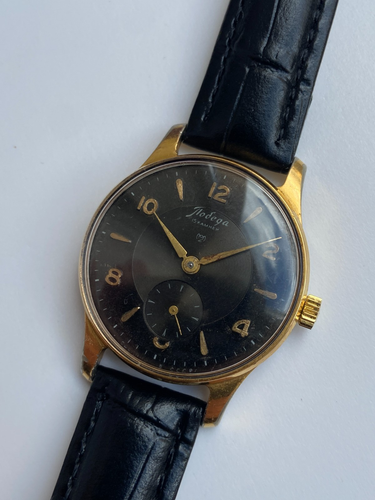 Vintage RARE Men WRIST WATCH POBEDA ПОБЕДА 15 JEWELS CCCP AU BLACK DIAL - Bild 9 von 17