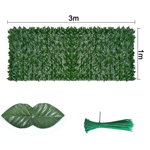 3m Künstliche Efeu Hecke Sichtschutz Windschutz Balkonverkleidung Blätterzaun DE - Bild 8 von 15