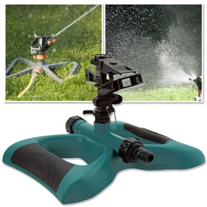360° Rasensprenger Gartensprenger Sprinkler Regner Garten Bewässerung 3-Arm DHL