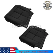Driver Passenger Bottom Leather Seat Cover Black For 07-14 Lincoln Navigator