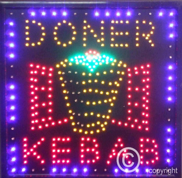 Flashing DONER KEBAB catering led new window Shop signs Flashing DONER KEBAB catering led new window Shop signs
