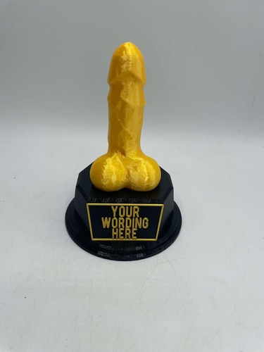 Personalised Penis Trophy, Willy Trophy, Knobhead Trophy, Dick Trophy, Penis Fun - Picture 17 of 17