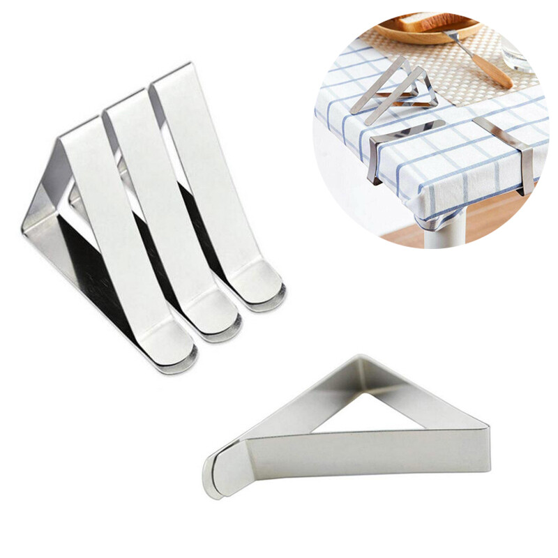 8PCS Stainless Steel Adjustable Table Cloth Clips Table Cover 