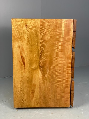 Vintage Chest Of Drawers Solid Spalted Hardwood 1980s EB7564 MWOO - Picture 9 of 21