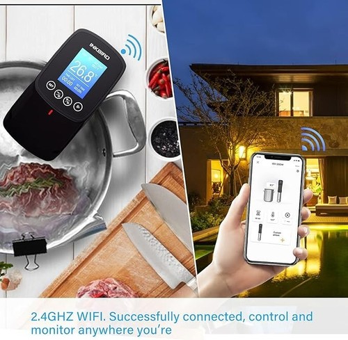 INKBIRD Sous Vide Fornello di Precisione WiFi Sottovuoto Macchina Salva Alimenti Conservazione - Foto 5 di 8