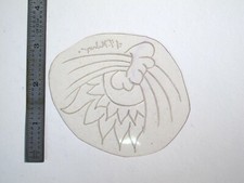 vtg 1960s 70s Tattoo Flash acetate stencil Sun and Rainbow signed SKY4