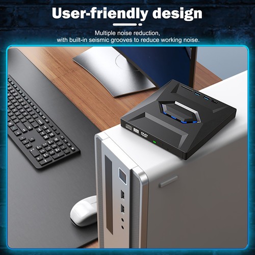 Laptop Desktop PC Windows 10/11 Mac USB 3.0 External CD DVD Drive Burner Player - Afbeelding 10 van 12