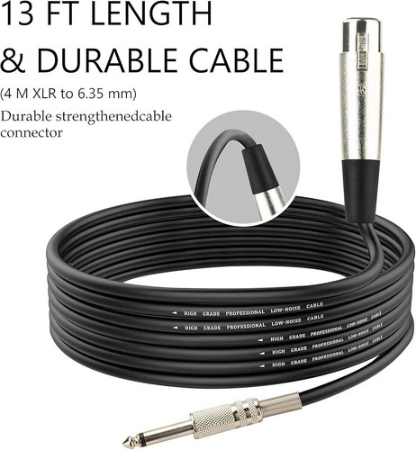 Handheld Wired Microphone, Cardioid Dynamic Vocal Mic with 13ft Cable - Kareoke - Picture 4 of 8