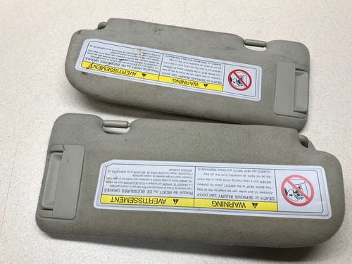 03 - 07 INFINITI G35 SUN VISOR SET ILLUMINATED SHADES OEM SUNVISORS BEIGE RH LH - Bild 3 von 3