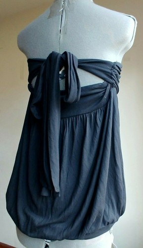 Ted Baker London Damen ärmellos Rüschen trägerlos schwarz Top Schleife Größe Medium - Bild 7 von 12