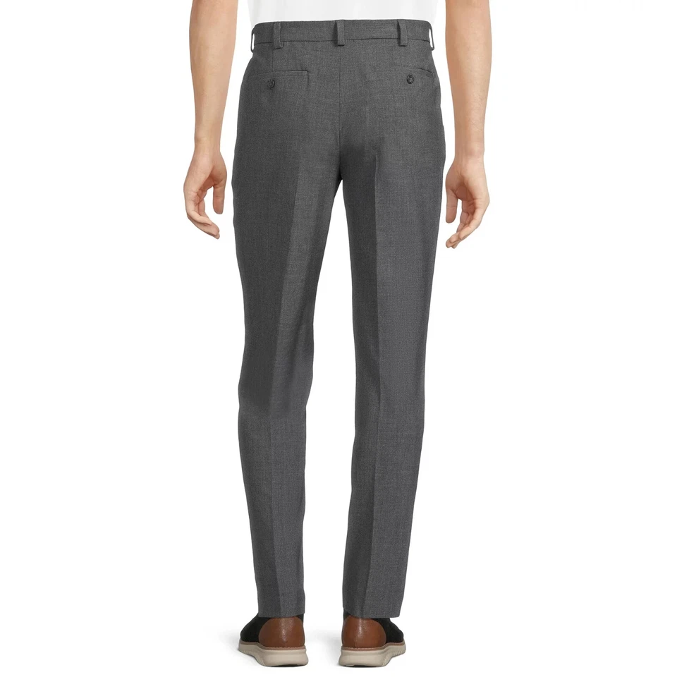 Pantalones de traje George para hombre y hombre grande premium cómodos frente plano talla 36X32 Foto 2 de 3