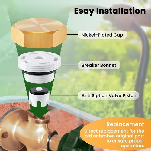 2 Pack Anti Siphon Valve Repair Kit, Outdoor Frost Free Faucet, Vacuum... - Picture 6 of 7