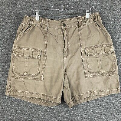 Croft & Barrow 100% Cotton Relaxed Fit SIde Elastic Cargo Shorts SR$36-42 NEW 