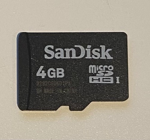 SanDisk 4GB MicroSD HC Memory Card for Phone Pad Camera 00031