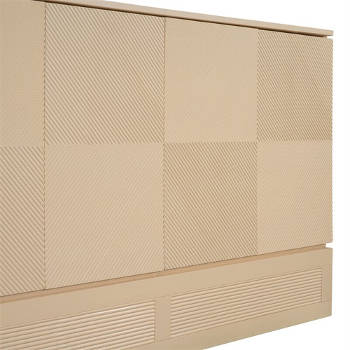 Queen Size Murphy Bed with Drawer & USB Ports for Small Apartment/Studio-Golden - Picture 5 of 22