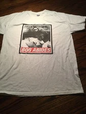 Bob Abides RARE T-Shirt Gilden Ultra Cotton White Large The Big Lebowski