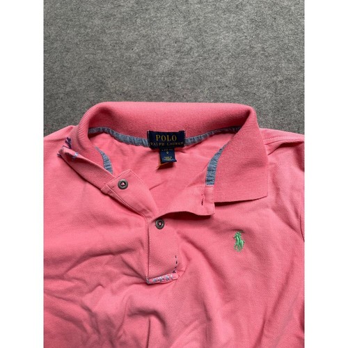 Polo Ralph Lauren Pink Cotton Polo Shirt Classic Preppy Kids Golf Girls L(12-14) - Picture 2 of 6