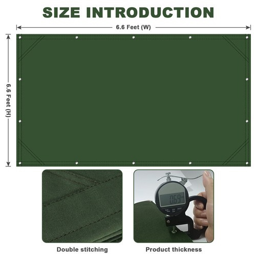 Canvas Tarps Extreme Heavy Duty Tarp 16oz Waterproof Tarpaulin Cover w/Grommets - Picture 15 of 97