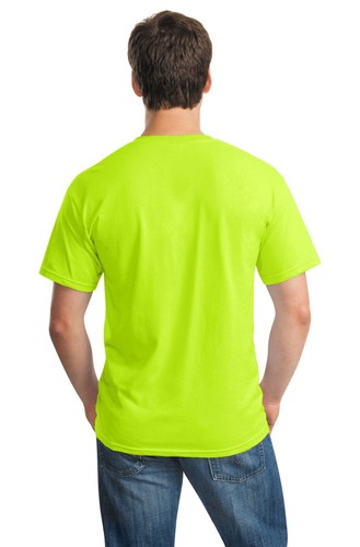 Gildan Hi Vis Men’s Short Sleeve Tee Safety Green 50/50 Cotton/polyester Pack 12 - Picture 5 of 6