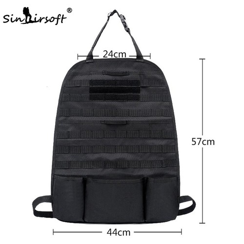 Tactical Car Seat Back Cover Organizer Molle Panel Universal Vehicle Storage Pad - Picture 2 of 7