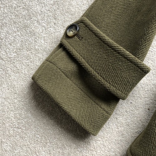 Invertere Women’s RARE 100% Wool Duffle Coat Olive Green Made in England Size 10 - Picture 8 of 23