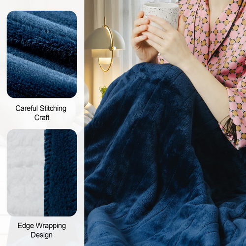 Electric Throw Heated Blanket, Soft Fast Heating Blanket w/5 Heat Settings - Picture 21 of 24