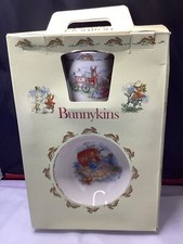 1981 Royal Doulton BUNNYKINS Child 3-Piece Set Plate, Cereal Bowl  Mug NOS