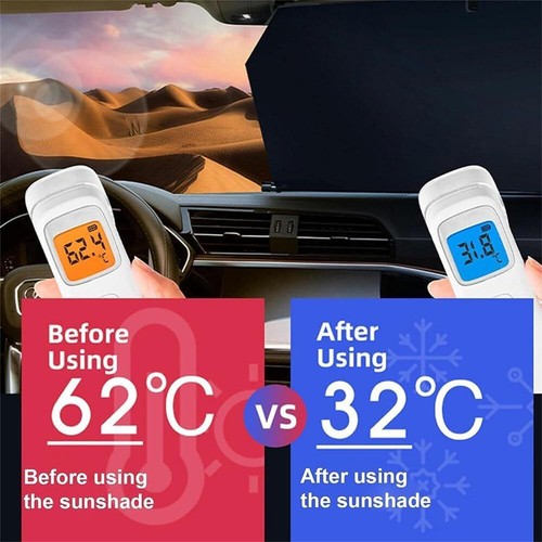 Car Windshield Sunshade, Retractable Automatic Sun Shade for Vehicle Sun Blocker - Picture 11 of 20