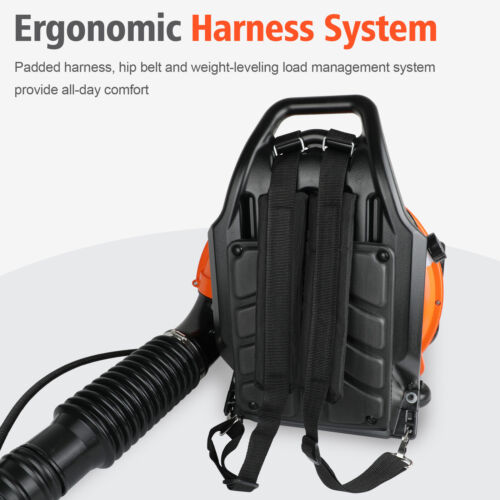 Mochila comercial soplador de hojas de gas 2025 nueva mejorada 63CC 2 tiempos 665CFM 3HP - Imagen 6 de 13