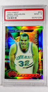 1993-94 Topps Finest Refractor 22 Jamal Mashburn RC PSA 9 *Only 9 Graded Higher*